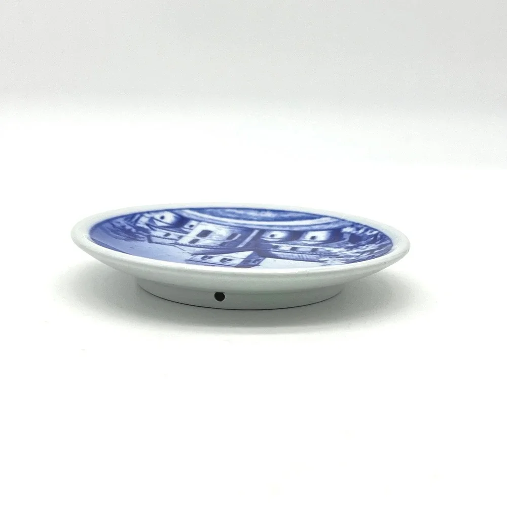 Royal Copenhagen Fajance Ringsted Kirke Collector Plate 101 2010 Blue White‎